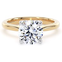 18ct Yellow Gold and Platinum 2.00cttw Brilliant Cut Lab Grown Diamond Solitaire Engagement Ring - Ring Size W