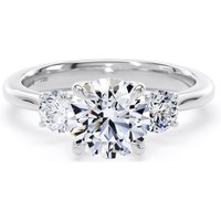 Platinum 2.00cttw Round Brilliant Cut Lab Grown Diamond 3 Stone Engagement Ring - Ring Size V.5