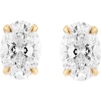 18ct Yellow Gold 2.00cttw Oval Cut Lab Grown Diamond Stud Earrings