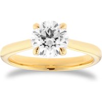 18ct Yellow Gold 1.50cttw Round Brilliant Cut Lab Grown Diamond Solitaire Engagement Ring - Ring Size N