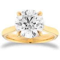 18ct Yellow Gold 4.00cttw Round Brilliant Cut Lab Grown Diamond Solitaire Engagement Ring - Ring Size Q