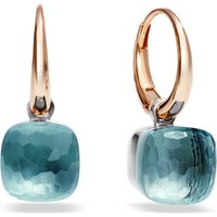 Nudo Petit 18ct Rose & White Gold Blue Topaz Earrings
