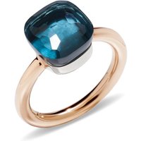 Nudo 18ct Rose & White Gold London Blue Topaz Ring - Ring Size N