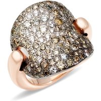 Sabbia 18ct Rose Gold 2.3ct Brushed Brown Diamond Ring - Ring Size O