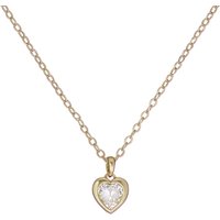 Ladies Yellow Gold Plated Crystal Heart Pendant at Goldsmiths Jewellery Ladies Yellow Gold Plated Crystal Heart Pendant.