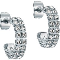 Mellrie Silver Coloured Double Crystal Hoop Earrings at Goldsmiths Jewellery Mellrie Silver Coloured Double Crystal Hoop Earrings.