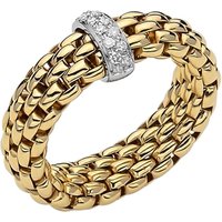 18ct Yellow & White Gold Flex'it Vendome 0.10cttw Diamond Ring - Size Small