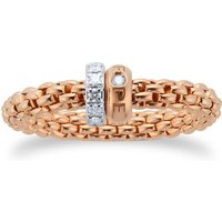 18ct Rose Gold Solo 0.17ct Diamond Ring - Size Medium