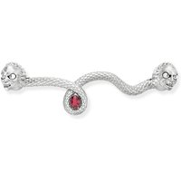 Beetlejuice 18ct White Gold & Ruby Twisted Headworm Collar Bar