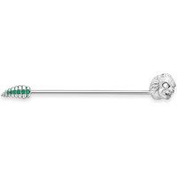 Beetlejuice 18ct White Gold & Emerald Straight Headworm Collar Bar