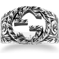 Gucci Interlocking Sterling Silver Paisley Ring - Ring Size L