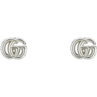 Sterling Silver GG Marmont Logo Earrings