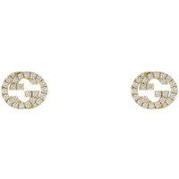 Mappin and Webb Gucci Interlocking 18ct Yellow Gold 038ct Diamond Stud Earrings