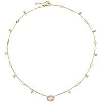 Mappin and Webb Gucci Interlocking 18ct Yellow Gold 027ct Diamond Necklace