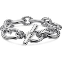DY Mercer™ Chain Bracelet in Sterling Silver with Diamonds, 25mm - Size Large