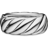 Sculpted Cable Contour Band Ring in Sterling Silver, 9mm - Ring Size V.5