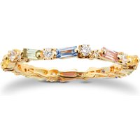 Mappin and Webb Enjoy 50% Off 18ct Yellow Gold Pastel Sapphire Diamond Eternity Ring