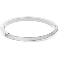 Ladies Stainless Steel Twisted Hinged Bangle