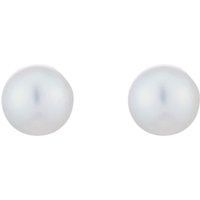 18ct White Gold 5mm White Grade A Pearl Stud Earrings