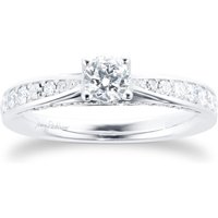 18ct White Gold 0.75 cttw Brilliant Cut Diamond Ring - Ring Size O