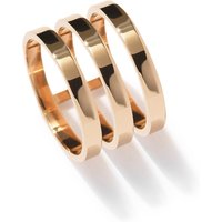 Berbere 18ct Rose Gold Three Row Ring - Ring Size O