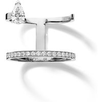 Serti sur Vide 18ct White Gold 0.56ct Diamond Ring - Ring Size R