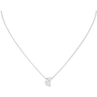 Serti sur Vide 18ct White Gold 0.75ct Pear Cut Diamond Pendant