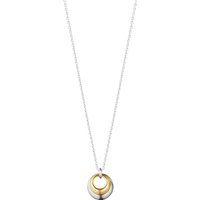 Sterling Silver & 18ct Yellow Gold Curve Pendant at Goldsmiths Jewellery Sterling Silver & 18ct Yellow Gold Curve Pendant.