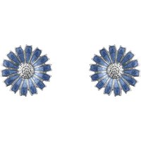 Sterling Silver & Blue Enamel Daisy Stud Earrings Sterling Silver & Blue Enamel Daisy Stud Earrings