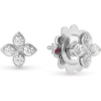 Princess Flower 18ct White Gold 0.21ct Diamond Stud Earrings