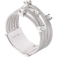 18ct White Gold Goa Collection Five Strand 0.15ct Diamond Ring - Ring Size L