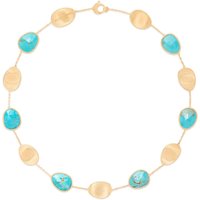 18ct Yellow Gold Lunaria Turquoise Collar Necklace