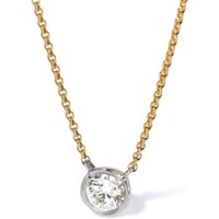 Whoopsie Daisy Necklace In 18ct Yellow & White Gold With Diamond