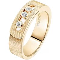 18ct Yellow Gold Move Noa Ciselé 0.10ct Diamond Ring - Ring Size N