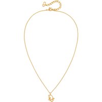 Vintage Yellow Gold Plated Christian Dior Logo Pendant Vintage Yellow Gold Plated Christian Dior Logo Pendant
