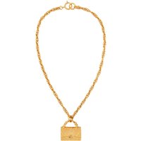 Vintage Chanel Yellow Gold Plated Handbag Necklace Vintage Chanel Yellow Gold Plated Handbag Necklace