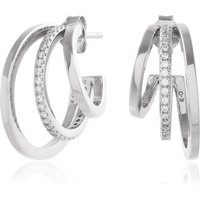 Silver Coloured Classics Multi Hoop Earrings at Goldsmiths Jewellery Silver Coloured Classics Multi Hoop Earrings.