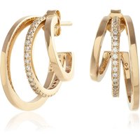 Yellow Gold Plated Classics Multi Hoop Earrings Yellow Gold Plated Classics Multi Hoop Earrings