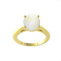 9ct Yellow Gold Opal Ring - Ring Size R.5