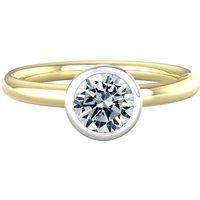 9ct White & Yellow Gold 0.80ct Diamond Ring - Ring Size O.5