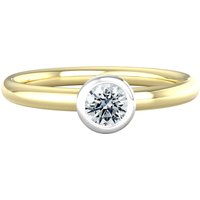 18ct White & Yellow Gold 0.25ct Diamond Ring - Ring Size R.5
