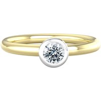 18ct White & Yellow Gold 0.33ct Diamond Ring - Ring Size P.5