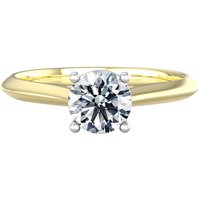 9ct White & Yellow Gold 0.80ct Diamond Ring - Ring Size Y