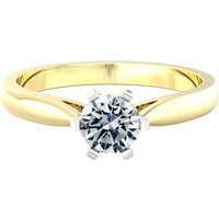 9ct White & Yellow Gold 0.60ct Diamond Ring - Ring Size K