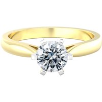 18ct White & Yellow Gold 0.75ct Diamond Ring - Ring Size H.5