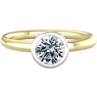 9ct White & Yellow Gold 0.80ct Diamond Ring - Ring Size A