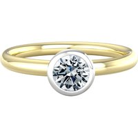 9ct White & Yellow Gold 0.60ct Diamond Ring - Ring Size E