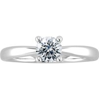 9ct White Gold 4 Claw Round Brilliant Cut Diamond Ring at Goldsmiths Jewellery 9ct White Gold 4 Claw Round Brilliant Cut Diamond Ring.