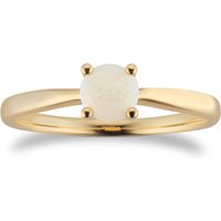 9ct Yellow Gold 4 Claw Opal Ring