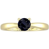 9ct Yellow Gold 4 Claw Sapphire Ring - Ring Size P